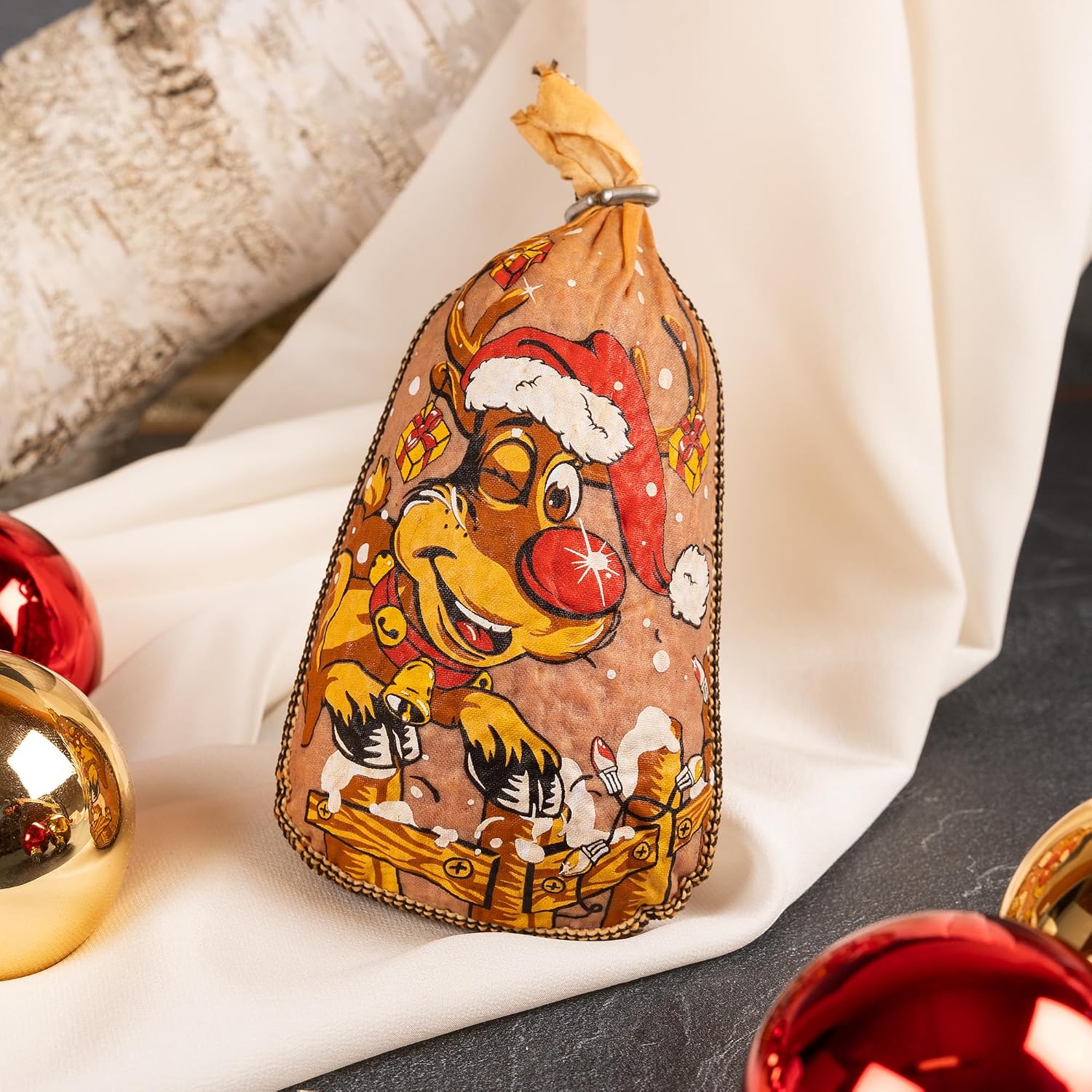 Wurstbaron Salami Christmas Linen - Over 1 kg Tasty Salami in Great Christmas Designs – Bild 4