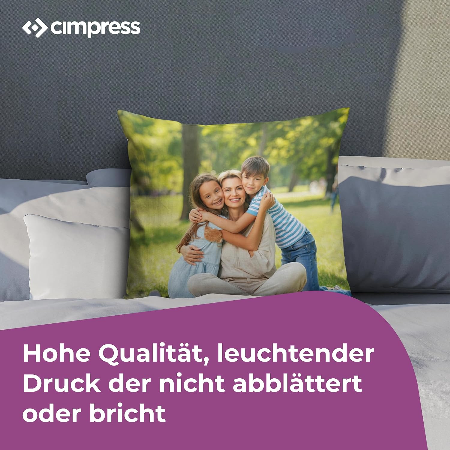Cimpress Personalized Photo Cushion with Your Own Photo Printed Both Sides 14×14 Inch Soft Decorative Pillow Sofa Cushion Gift Home Decor for Friends and Family – Bild 7
