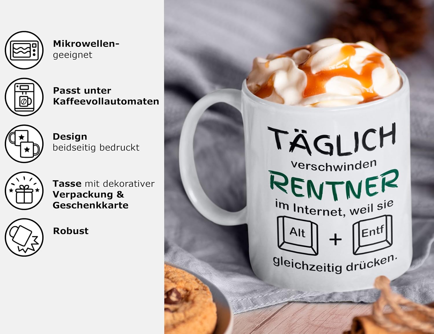 Pensioner Saying Retirement Pension Mug Retirement Pension Gift Retirement Start Job Funny (Rentner Alt Entf) Ceramic 330 ml – Bild 6