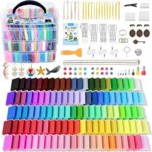 ARTFLY Polymer Clay, 112 Colours Clay Kit, Oven Bake Modelling Clay, Creative Polymer Clay Kit with Sculpting Tools and Jewellery Accessories, Non-Toxic, Ideal DIY Clay Gifts for Adults and Teenagers