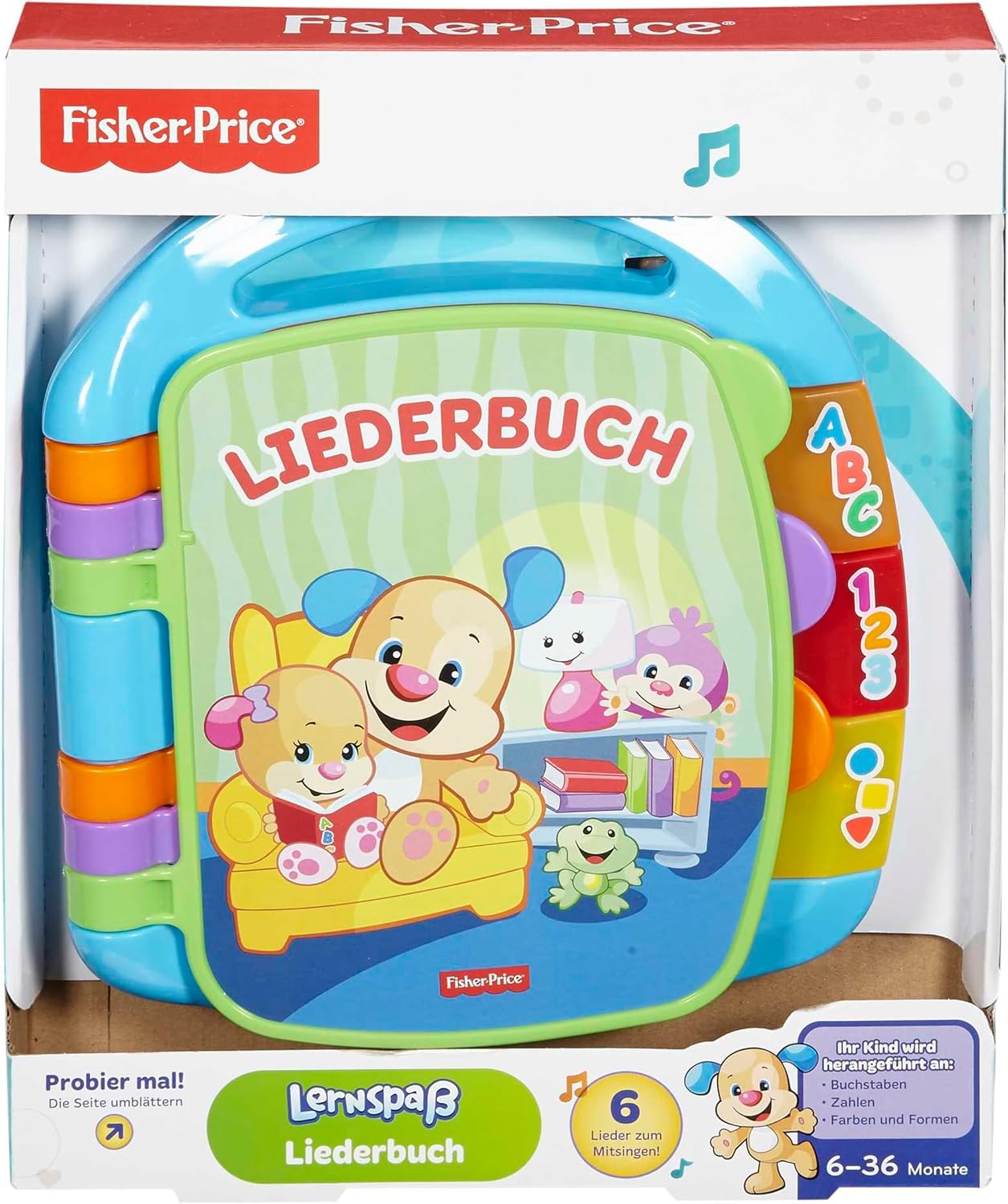 Fisher-Price Learning Fun, Songbook, Baby Music Book, Music Toy for Babies, Electronic Children's Book, from 6 Months, German Version, CDH40 – Bild 7