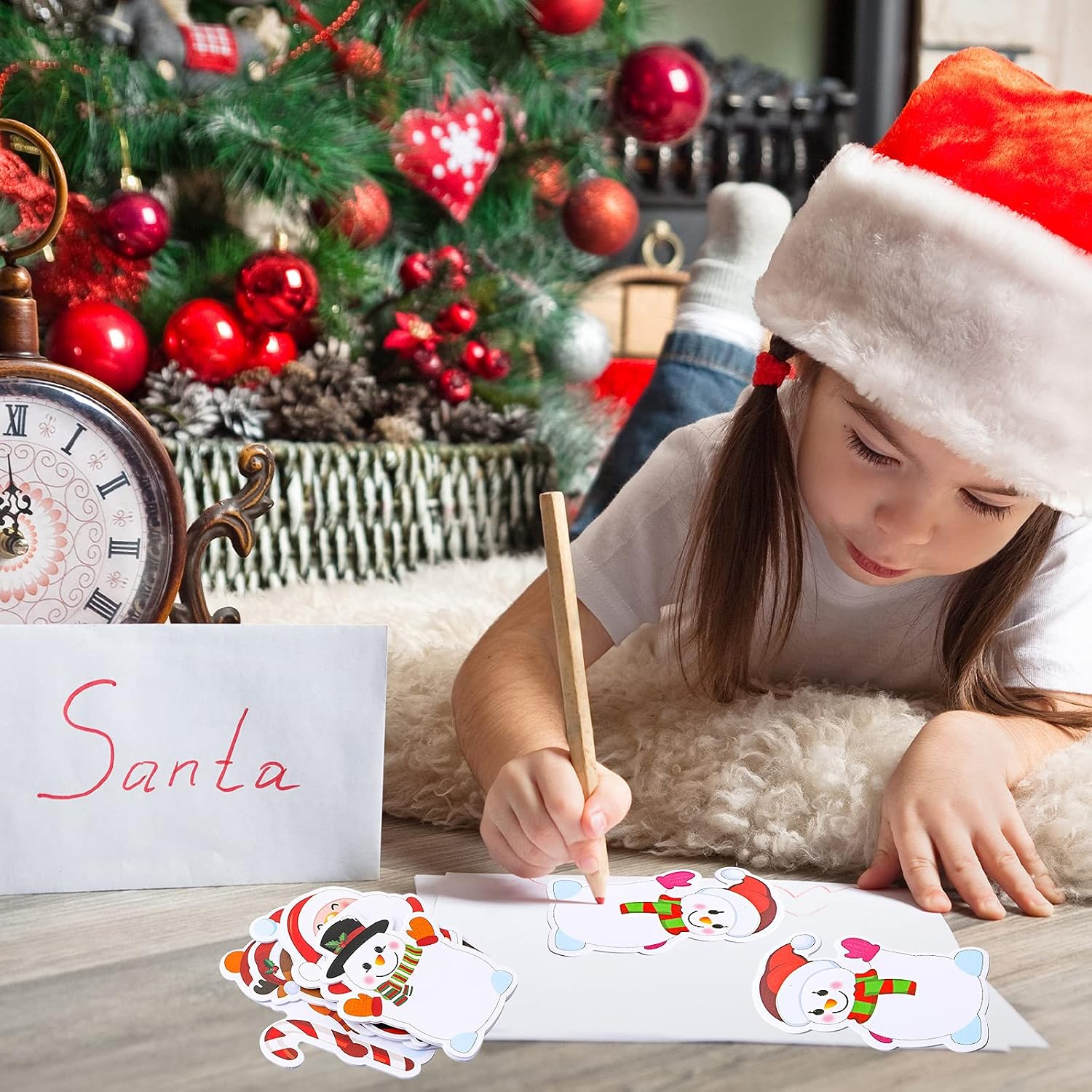 Outus 32 Pieces Christmas Notepad, Snowman, Santa Claus, Penguin – Bild 5