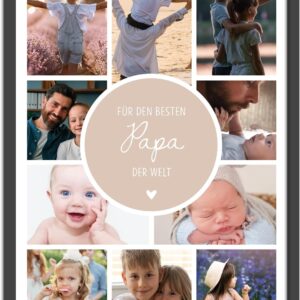 OWLBOOK® Father's Day Gifts for Dad Father's Day Gift Personalised Gifts for Dad Photo Gifts for Dad Gifts for Father's Day Circle Paper