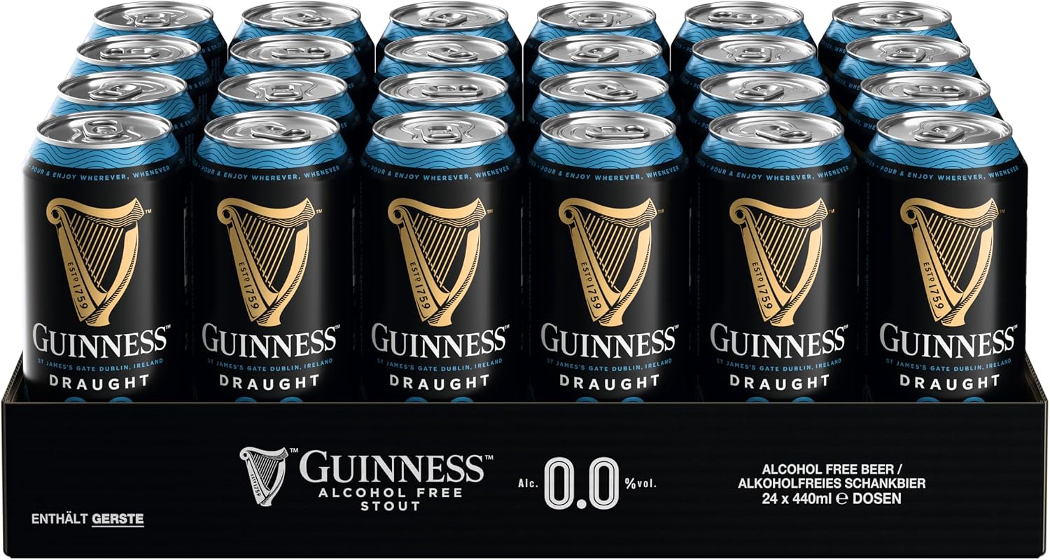 Guinness Draught 0.0 Alcohol Free, Disposable 24 x 0.44 L Tin – Bild 4