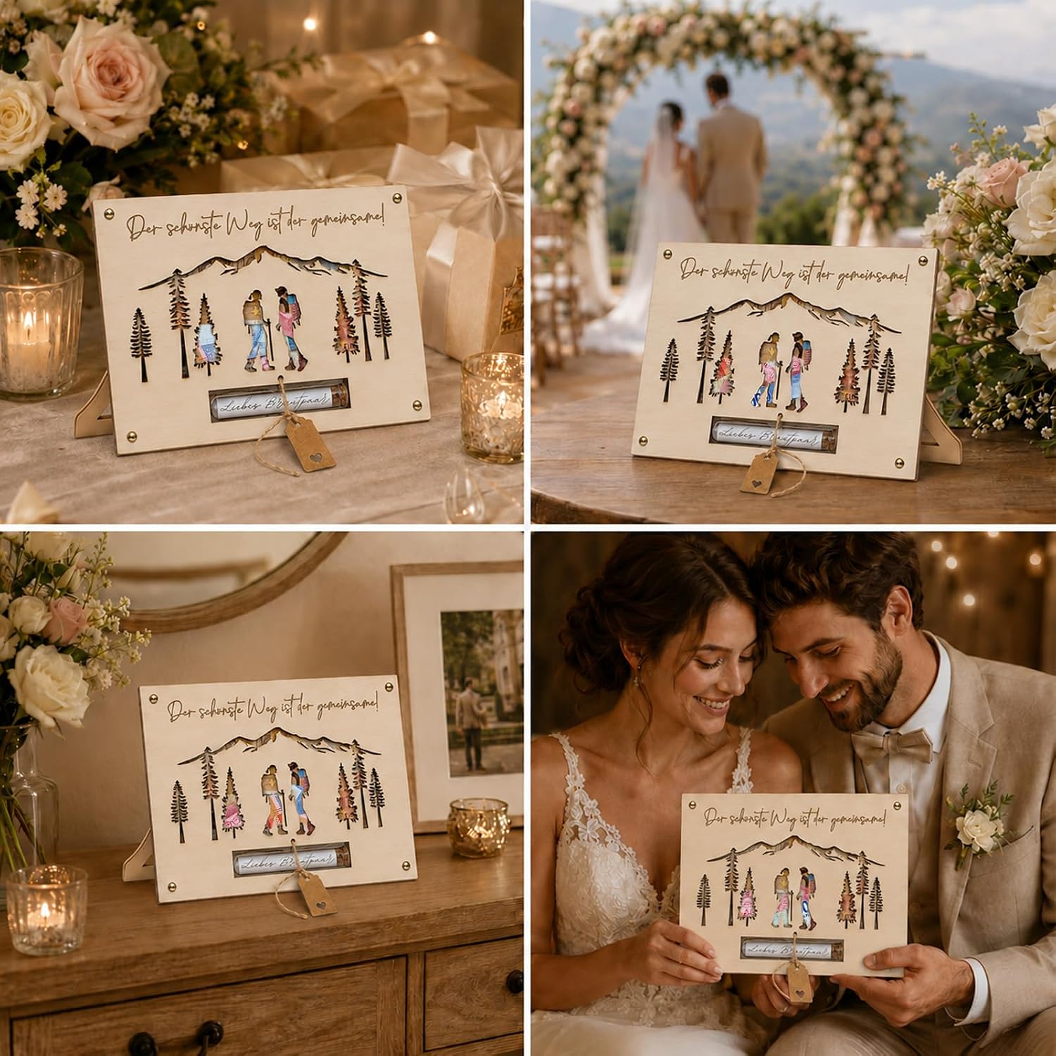 Wooden Wedding Money Gift with Test Tube – Bild 6