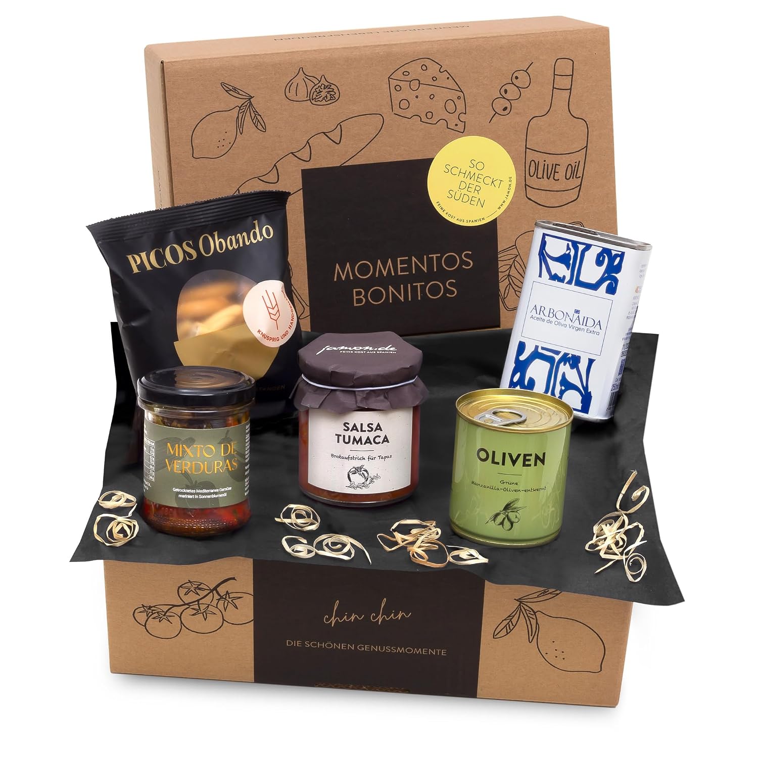 jamon.de So Tastes of the South Vegan Gift Box with Antipasti and Olive Oil