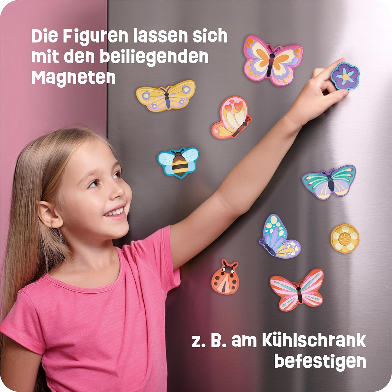 Smowo 10 Butterfly Plaster Figures for Casting and Painting, Girls' Craft Set for Casting Plaster with 10 Figures for Children, Gift for Crafts – Bild 6