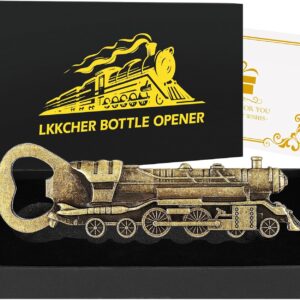 LKKCHER Steam Train Gifts, Vintage Steam Locomotive Beer Bottle Opener, Personalised Gifts for Men, Women, Train Fans, Christmas Gifts, Birthday Gifts for Men, Boyfriend, Dad