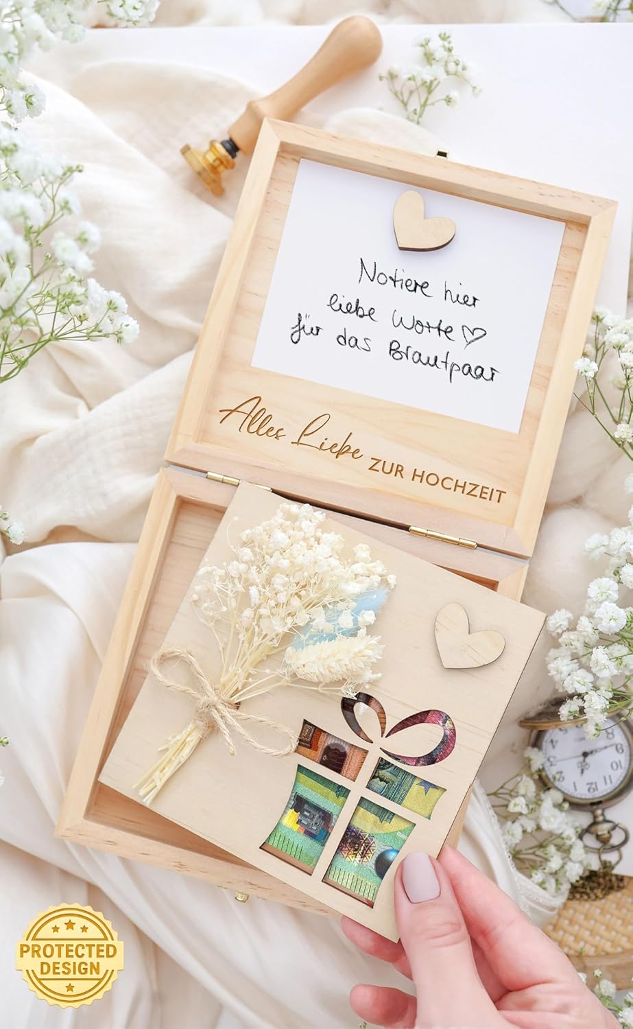 Joli Coon Money Gift Wedding Gift 14 x 14 x 3.5 cm – Bild 5