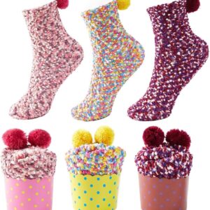 Jarseen 2 Gift Box Cuddly Socks Soft Comfortable Warm Fluffy House Socks for Women Girls Christmas Socks Valentine’s Day Gift