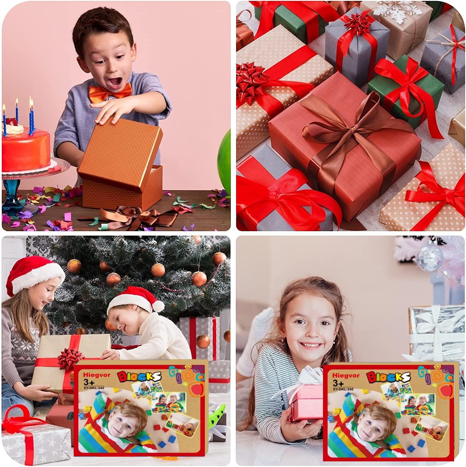 Large Building Blocks, 240 Pieces Stones in 9 Colours and 8 Sizes, Compatible - Gift for Children from 3 Years – Bild 7