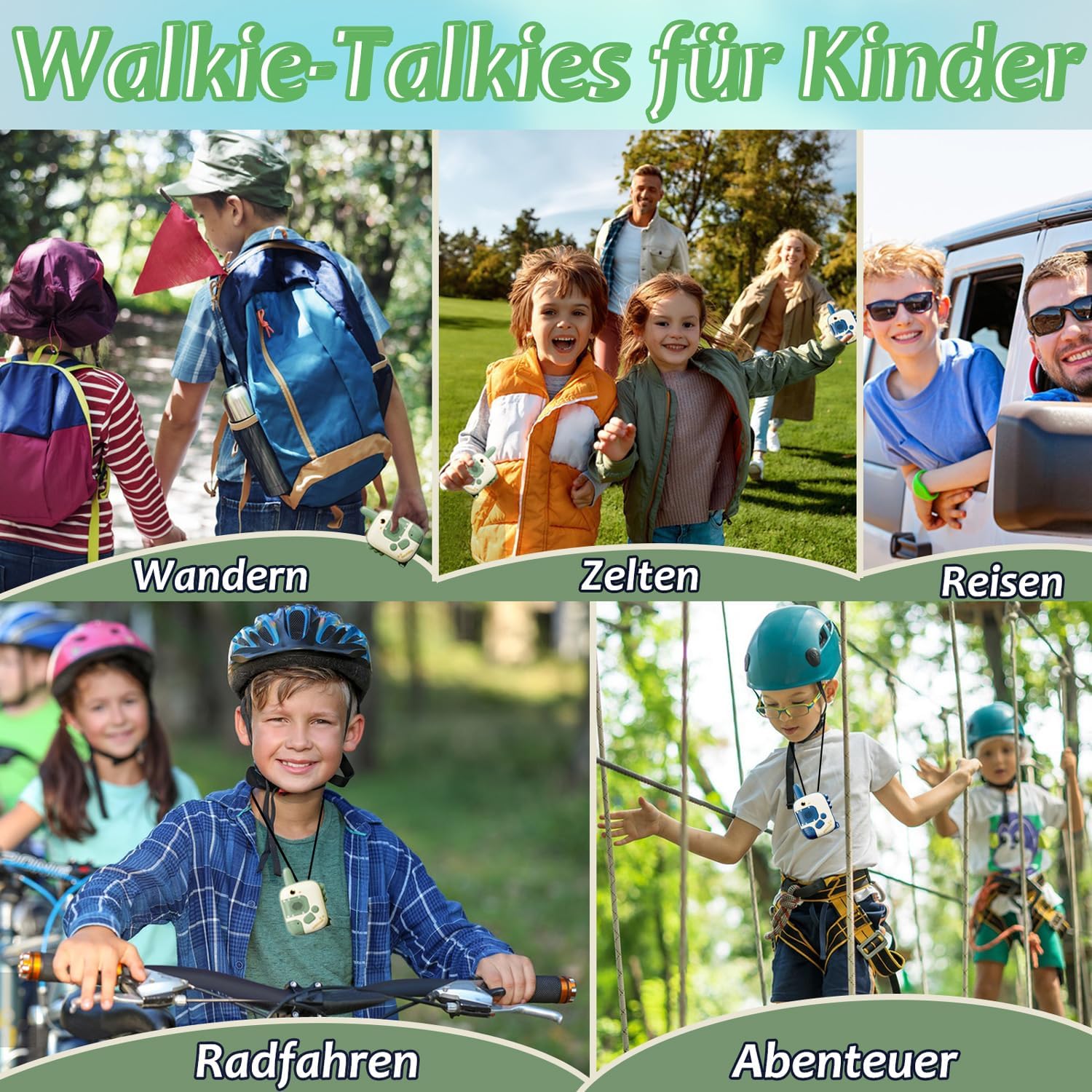DQMOON Walkie Talkie Children, Toy from 3 4 5 6 7 8 Years Dinosaur Toy Gifts Boy 3-10 Years Outdoor Games for Children Walki Talki Children's Toy Christmas Gift Ideas Toys – Bild 7