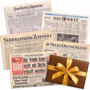 Historical Newspaper Exactly from the Day of Birth from 1947 to 2020 – With Certificate of Authenticity – Personal Birthday Gift for Mum Dad Colleague Friend Grandpa Grandma Partner