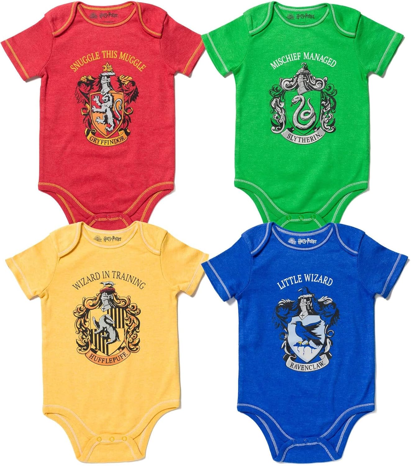 Harry Potter Baby 4-Pack Bodysuits from Newborn to Infant