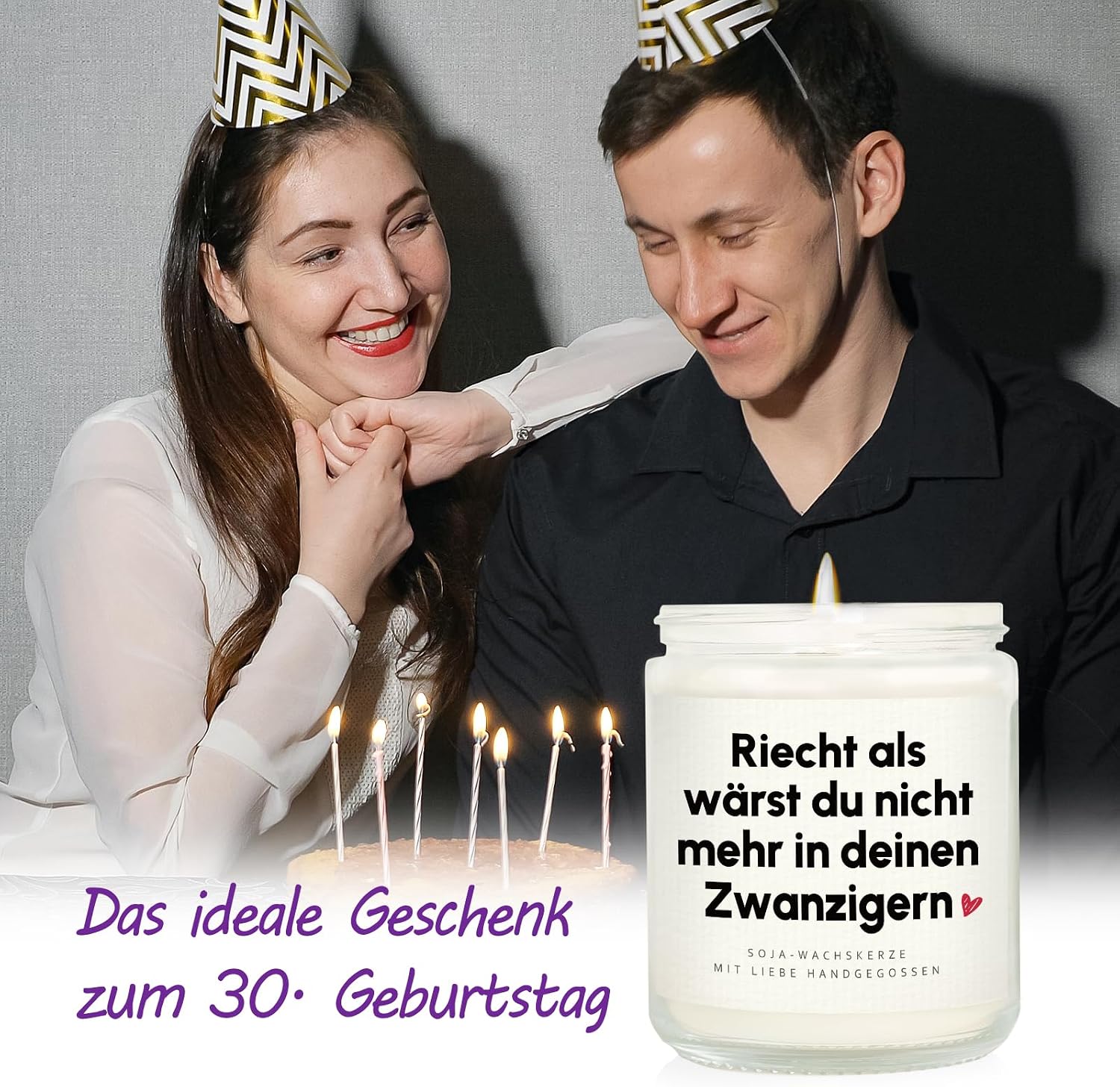 Craftique 30th Birthday Women, Soy Wax Candle – Bild 2