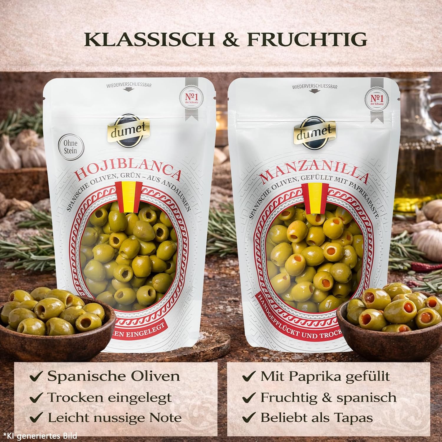 Dumet Olive Tasting Pack - 6 x Fine Olive Fruits – Bild 5