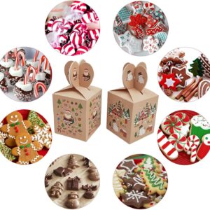 RUIYWEN Pack of 24 Christmas Gift Boxes Paper for Sweets Chocolate Biscuits Gift Christmas Decoration (4 Models, Heart Shaped)
