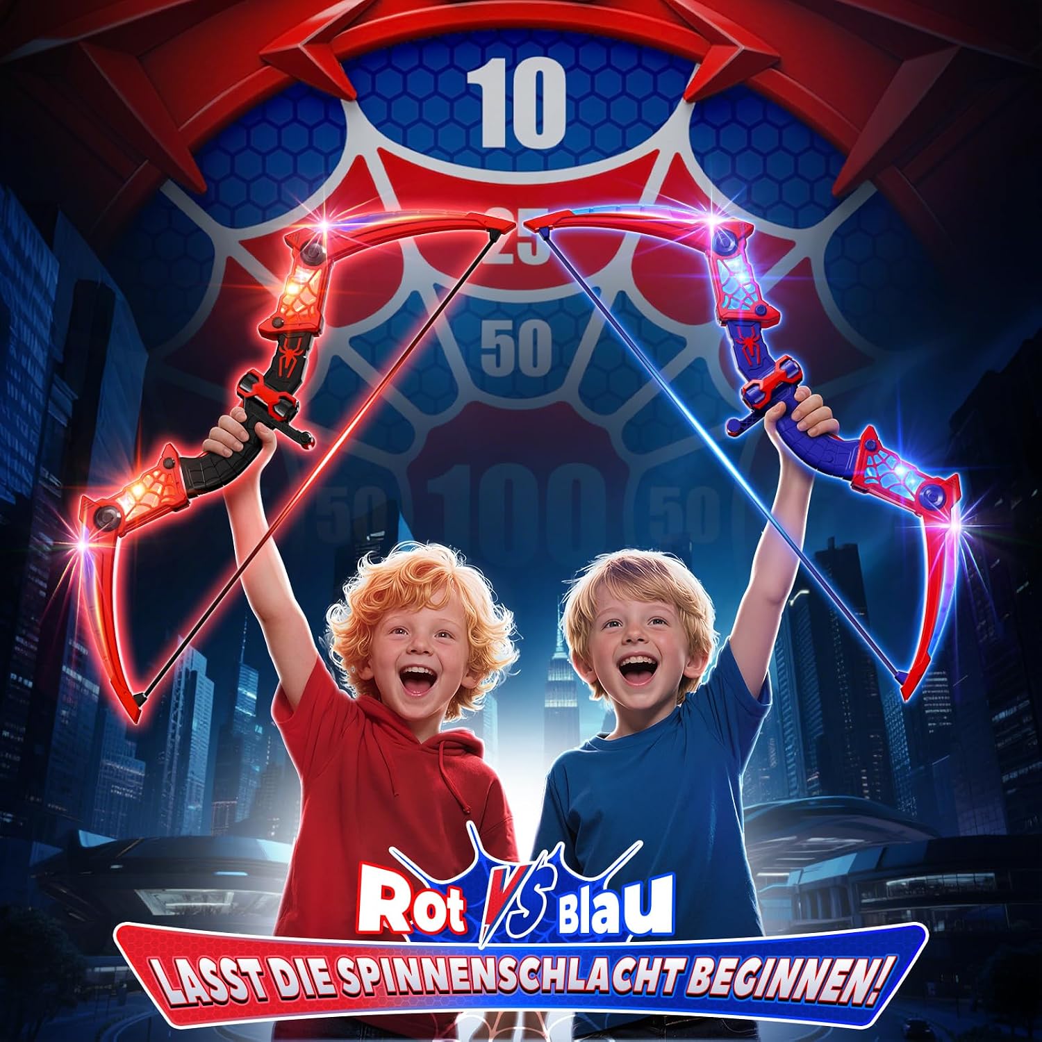 Kidluna Toy from 3-12 Years Boy, Play Set for 2 Children with Red & Blue LED Lights, Garden Outdoor Children's Toy, Gift Boy 3 4 5 6 7 8 9 10 12 Years Gift Ideas Games for Children – Bild 6