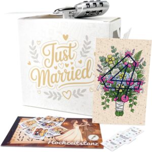 Puzzle Gift Box Wedding for Money, Vouchers and Small Gifts - Puzzle Box with Wedding Puzzles to Fill - Wedding Money Gift for Bride and Groom Original Packaging