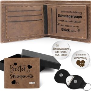 Best Father-In-Law Gifts Father-in-Law Wallet, Dad in Law Gifts for Fathers in Law, Birthday Gift, Christmas, Father's Day Gift Set, Men's Wallet