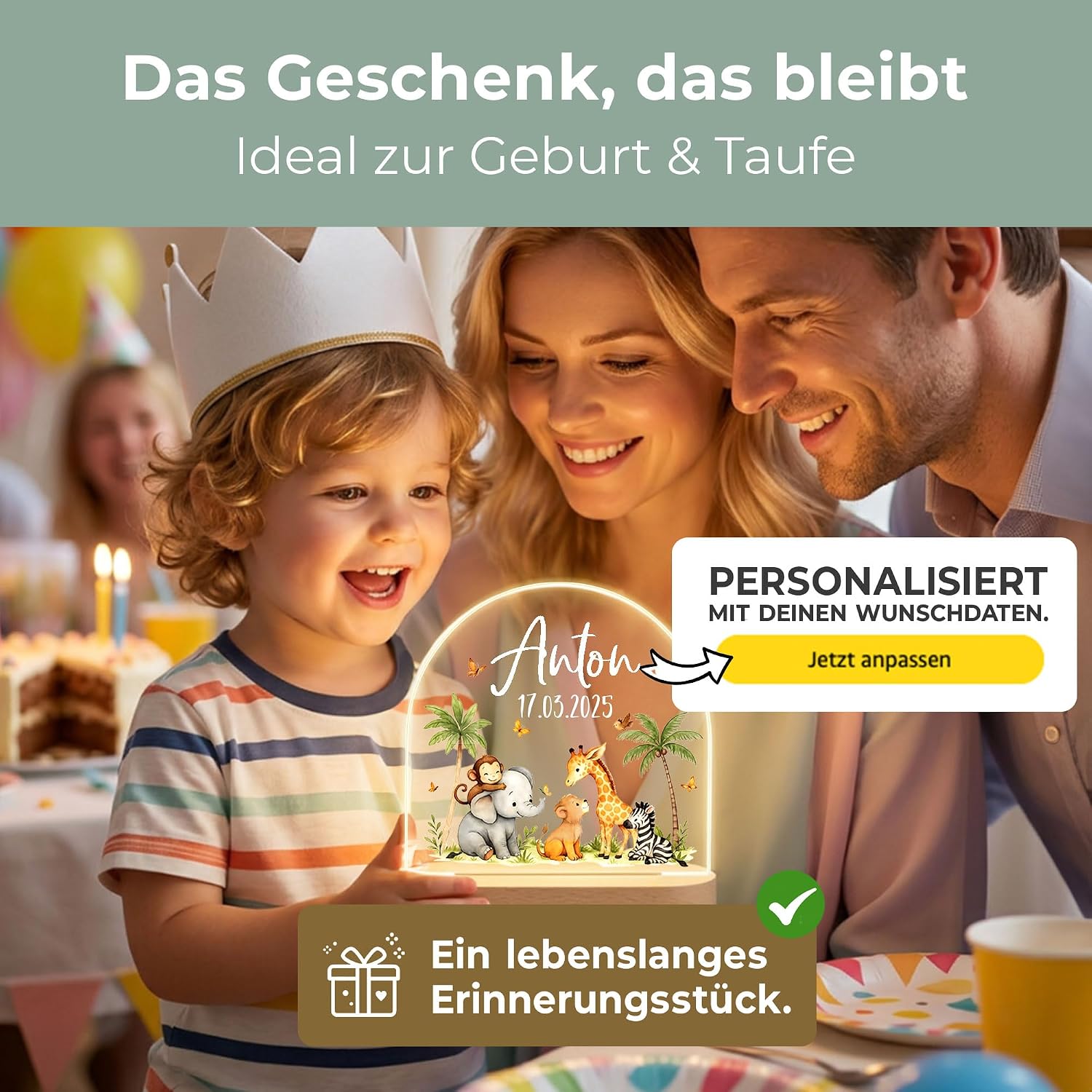 Little Deco Personalised Baby Night Light - Lion – Bild 7