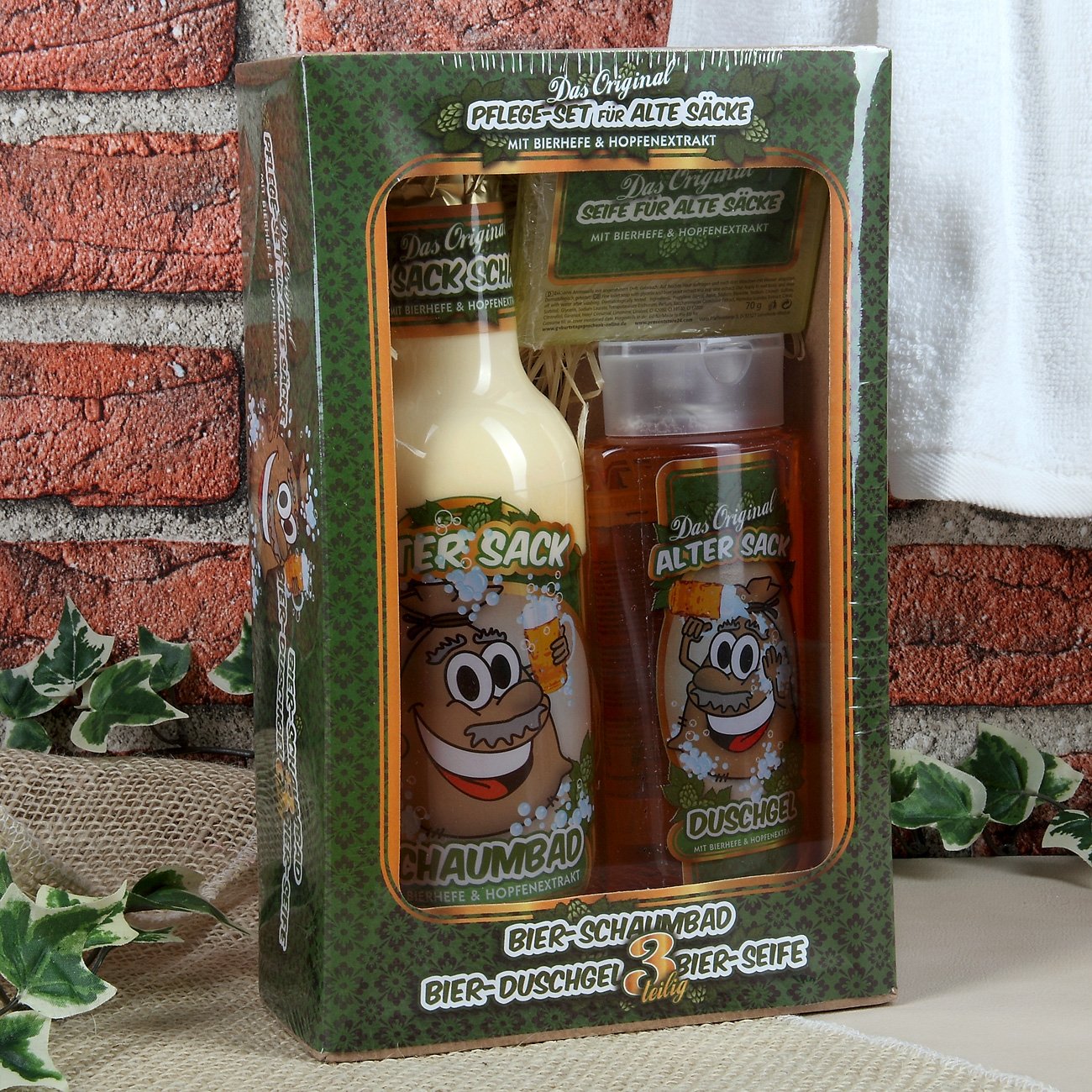 3-Piece Gift Set for Men - Beer Spa - for Old Sacks - Bubble Bath, Shower Gel, Hand Soap – Bild 2