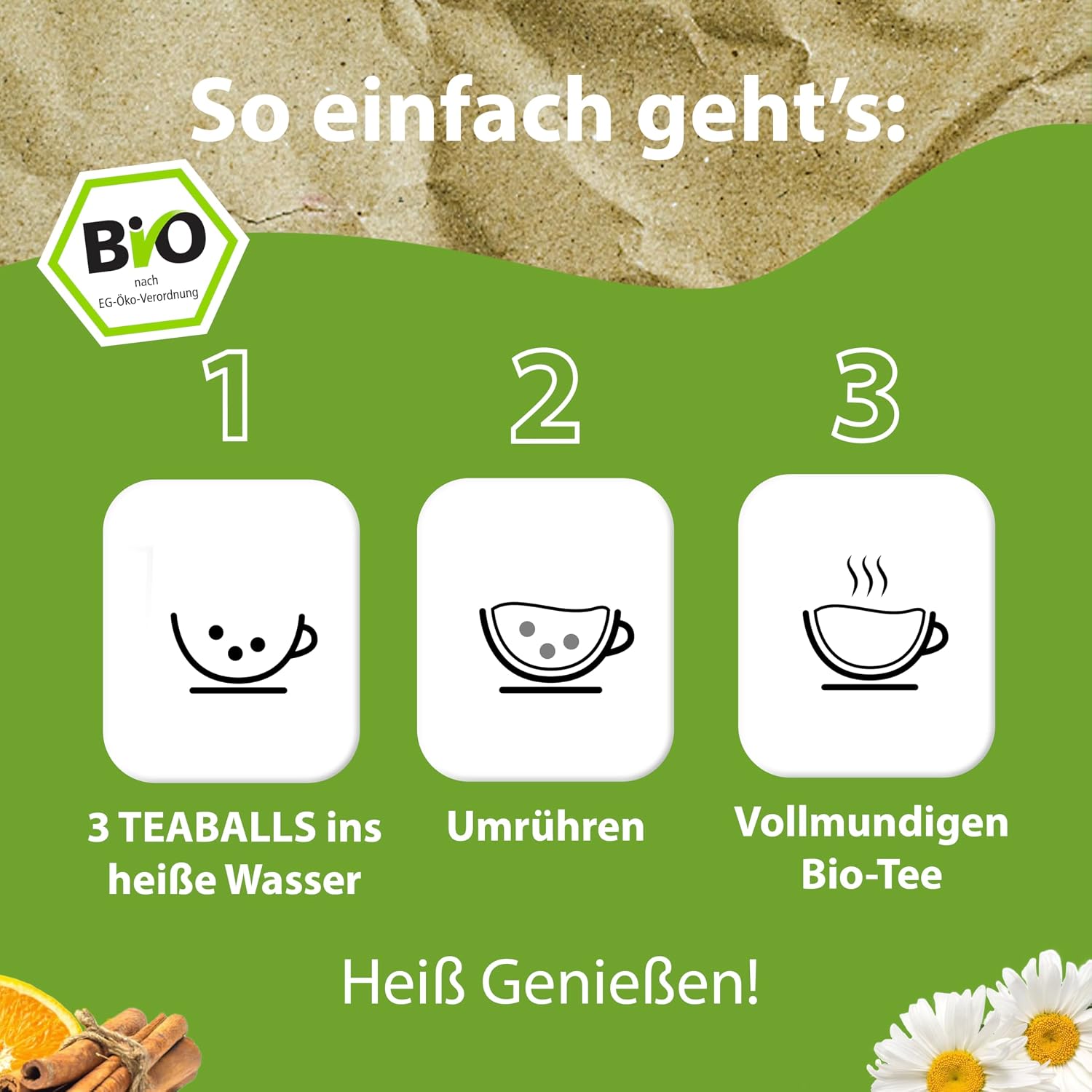 TEABALLS Organic Feel Good Set of 3 - IKO, Guten Morgen, Chai - Organic – Bild 3