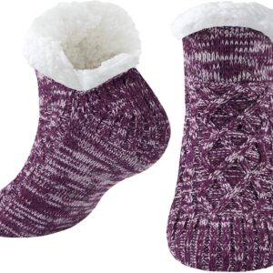 Niorasen Cuddly Socks for Men and Women, Thick Fluffy Socks with Grippers, Soft Warm Winter Hut Socks, House Socks, Stopper Socks, Women Gift, Birthday, EU 36-44, 1 Pair