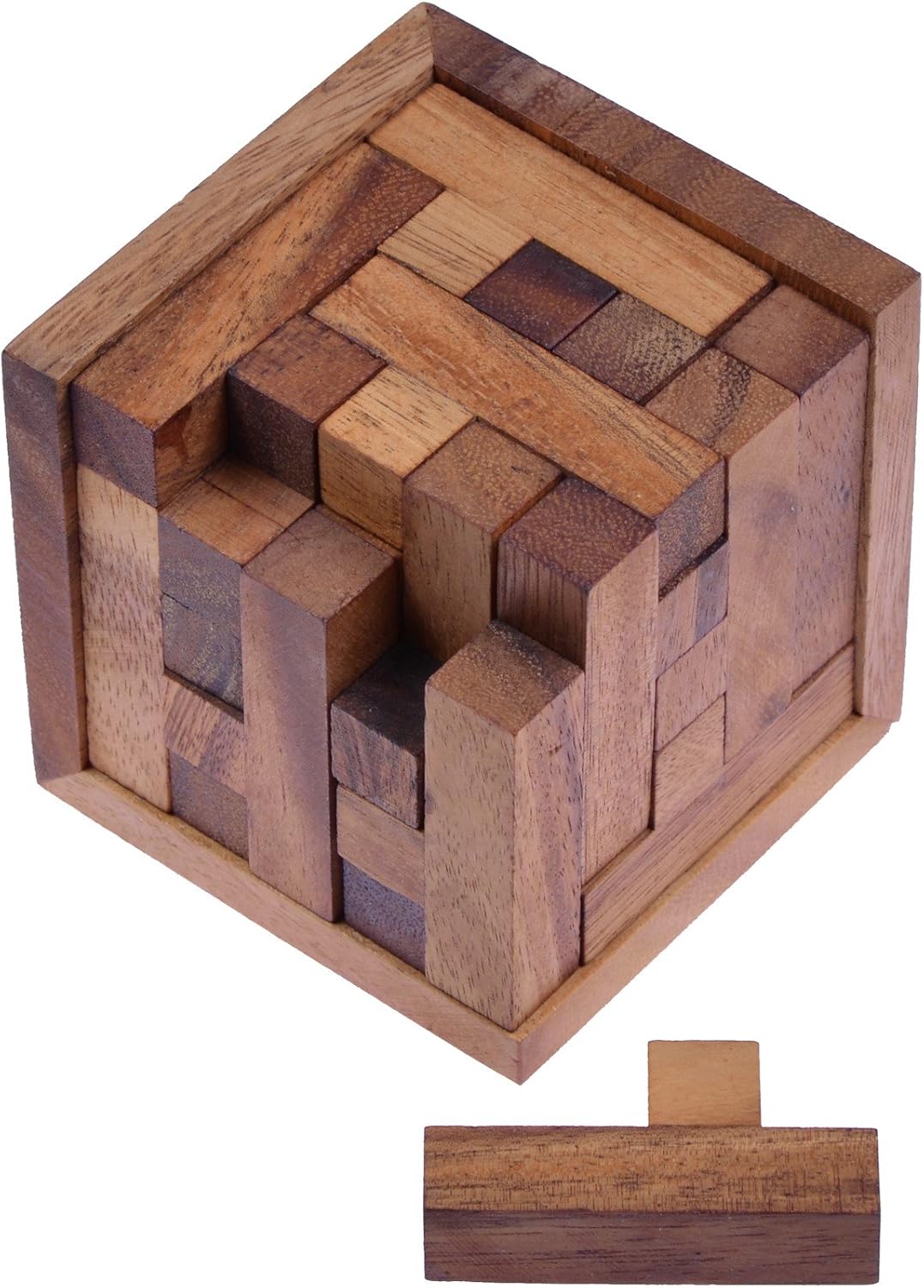 Pack cube, 125 cube S - 3D puzzle - thinking game - puzzle game - patience game - logic game in wooden frame – Bild 2