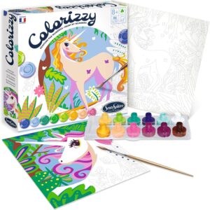 Sentosphère 3904507 Paint by Numbers Children’s Painting Kit Unicorns Craft Kit Creative Kit DIY