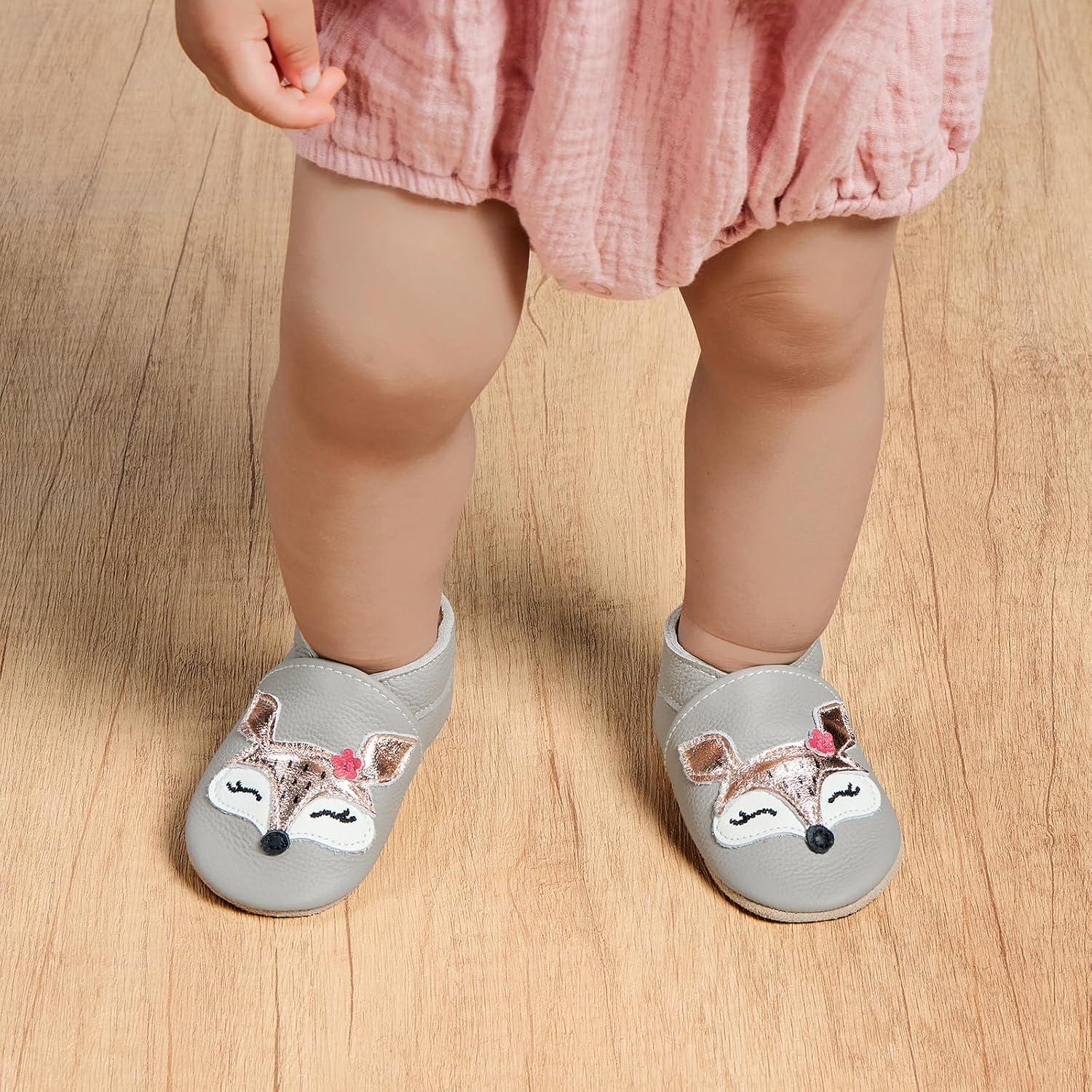 IceUnicorn Crawling Shoes Baby First Walking Shoes Boys Girls Soft Leather Baby Slippers Toddler Non-Slip Leather Shoes Baby – Bild 2