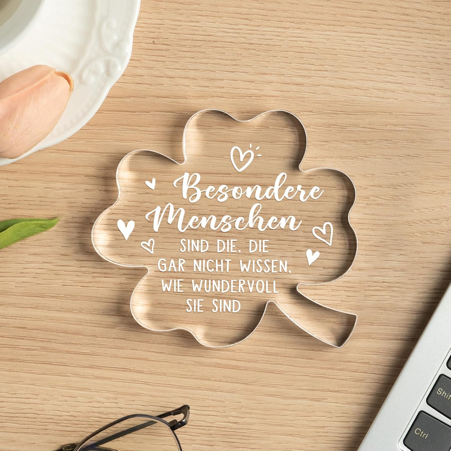 Personalised Gifts for Women - Lucky Clover Acrylic Decoration – Bild 8