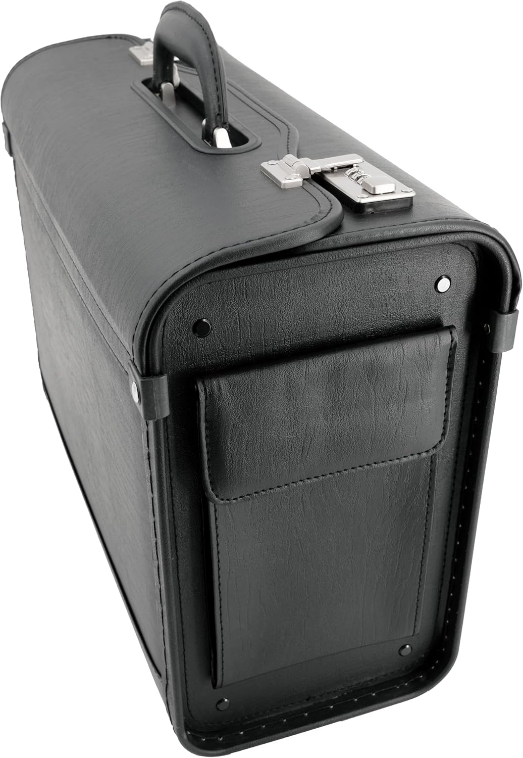Alassio Genova Pilot Case Multi-section 2 Combination Locks Leather-look Black Ref 45028 – Bild 2