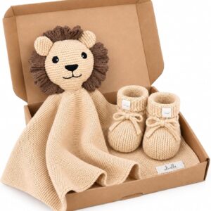 Livella Cuddly Toy Lion with Socks – Cuddly Toy Made from 100% Organic