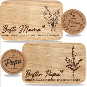 kupi Breakfast Board Mum and Dad Gifts | Christmas Gifts for Parents | Mum and Dad Gift | Gift Idea for Christmas Wooden Board