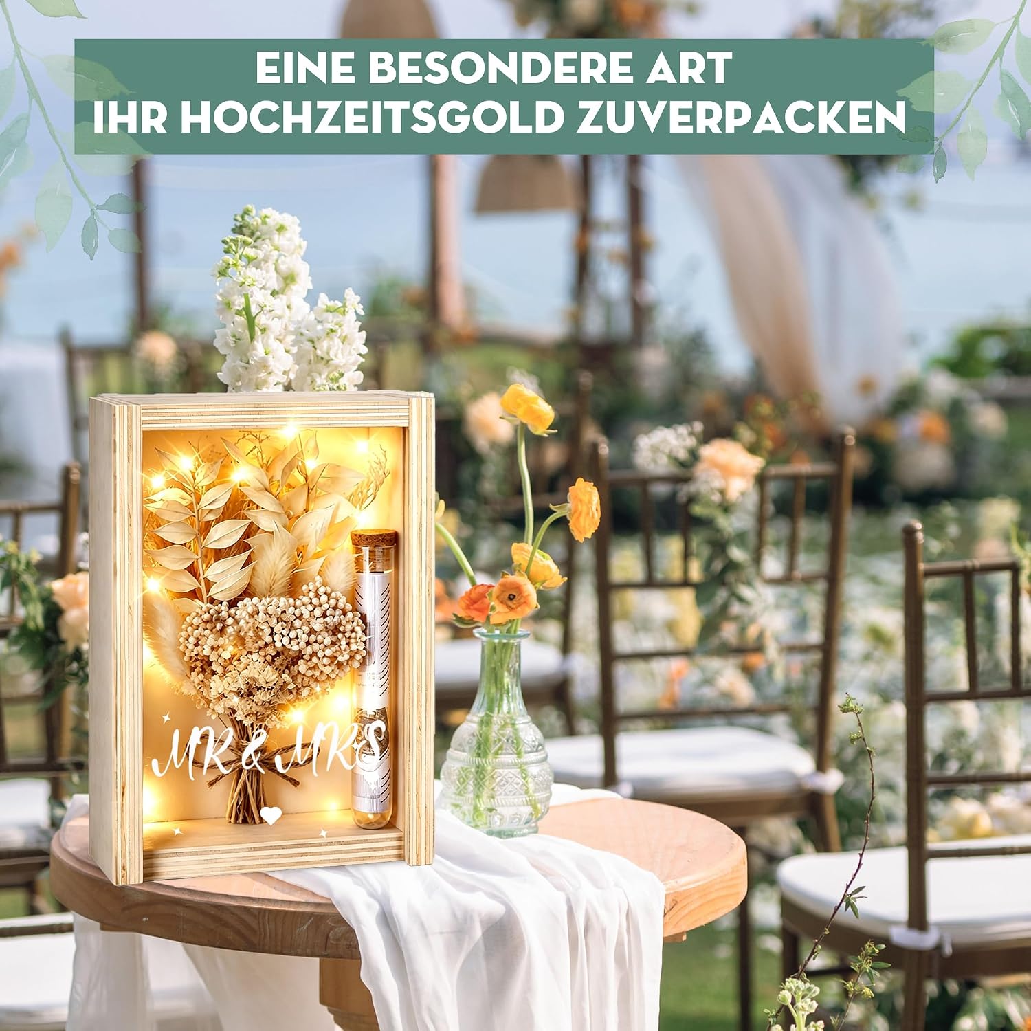 Money Gift Wedding Packaging, Wedding Gift Box with LED – Bild 6