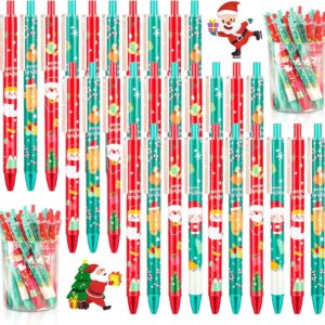 Pack of 30 Christmas Ballpoint Pens, Christmas Gadget Christmas Bauble Snowman Santa Claus Pen Set Guest Gift Christmas School Stationery Family Fillers Small Christmas Gifts