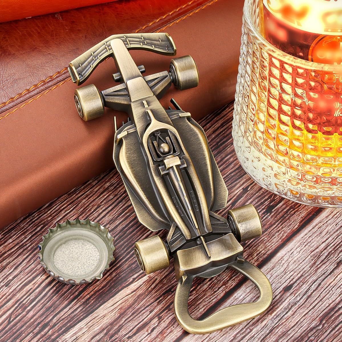 Racing Car Gift, Racing Car Bottle Opener, Unique Beer Gift for Men, Men Gifts, Christmas Gifts, Father's Day Gift, Birthday Gift for Racing Car Fans Bronze – Bild 7