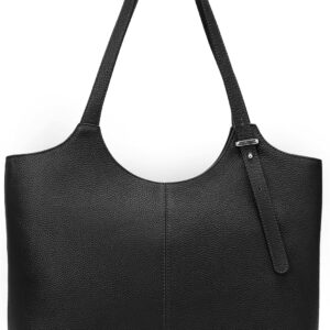 befen Genuine Leather Handbag, Women’s Shopper Bag, 14 Inch Laptop Bag, Leather Tote Bag, Briefcase, Teacher Bag with Laptop Compartment, Fashion Shoulder Bags for Business, Office, School
