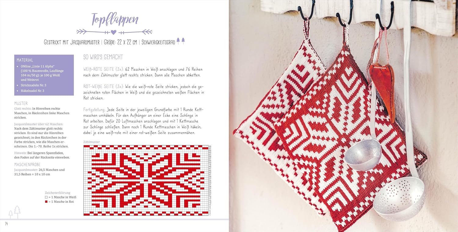 Alles für Weihnachten stricken & häkeln. Deko für dein festliches Zuhause. Weihnachtskugeln, Windlichter, Kissen & Co. ganz einfach individuell gestalten. Für das eigene Zuhause oder zum Verschenken. – Bild 6