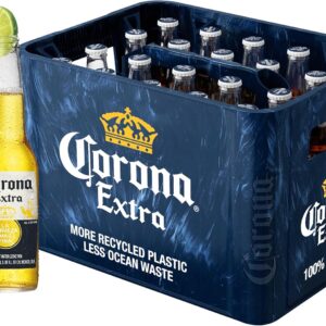 Corona Extra Premium Lager Bottle Beer, Reusable in Box, International Warehouse Beer, Box of 20 (20 x 0.355 L)