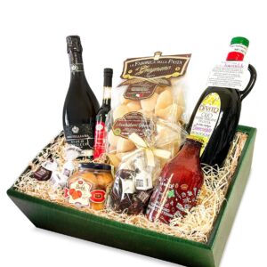 Delicatessen Gift Basket IL MEGLIO D’ITALIA with Selected Italian Specialities Prosecco/Olive Oil/Pasta/Dessert