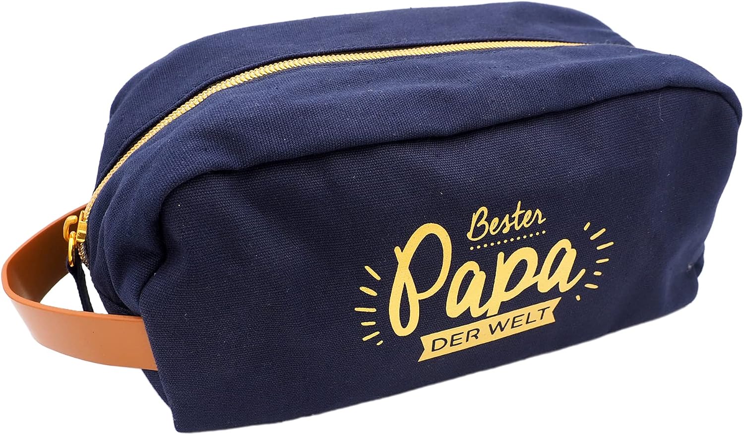 Manahia Toiletry Bag Papa - Bester Papa der Welt - Gift Idea Dad - Toiletry Bag for Men - Travel Bag - Toilet Bag - Dad Gift - Father's Day - Father - Birth Gift, Papa Blue