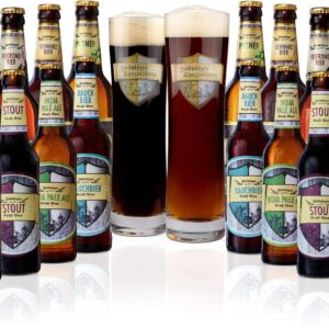 Brauerei Zwönitz ProBierPaket Beer Set with 16 Beers and 2 Glasses