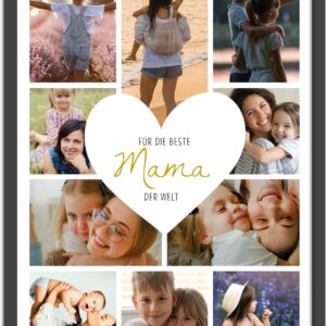OWLBOOK Mother's Day Gift Picture | Personalised Gifts for Women | Photo Gifts for Mother's Day | Mother's Day Gifts for Mum | Heart | Paper