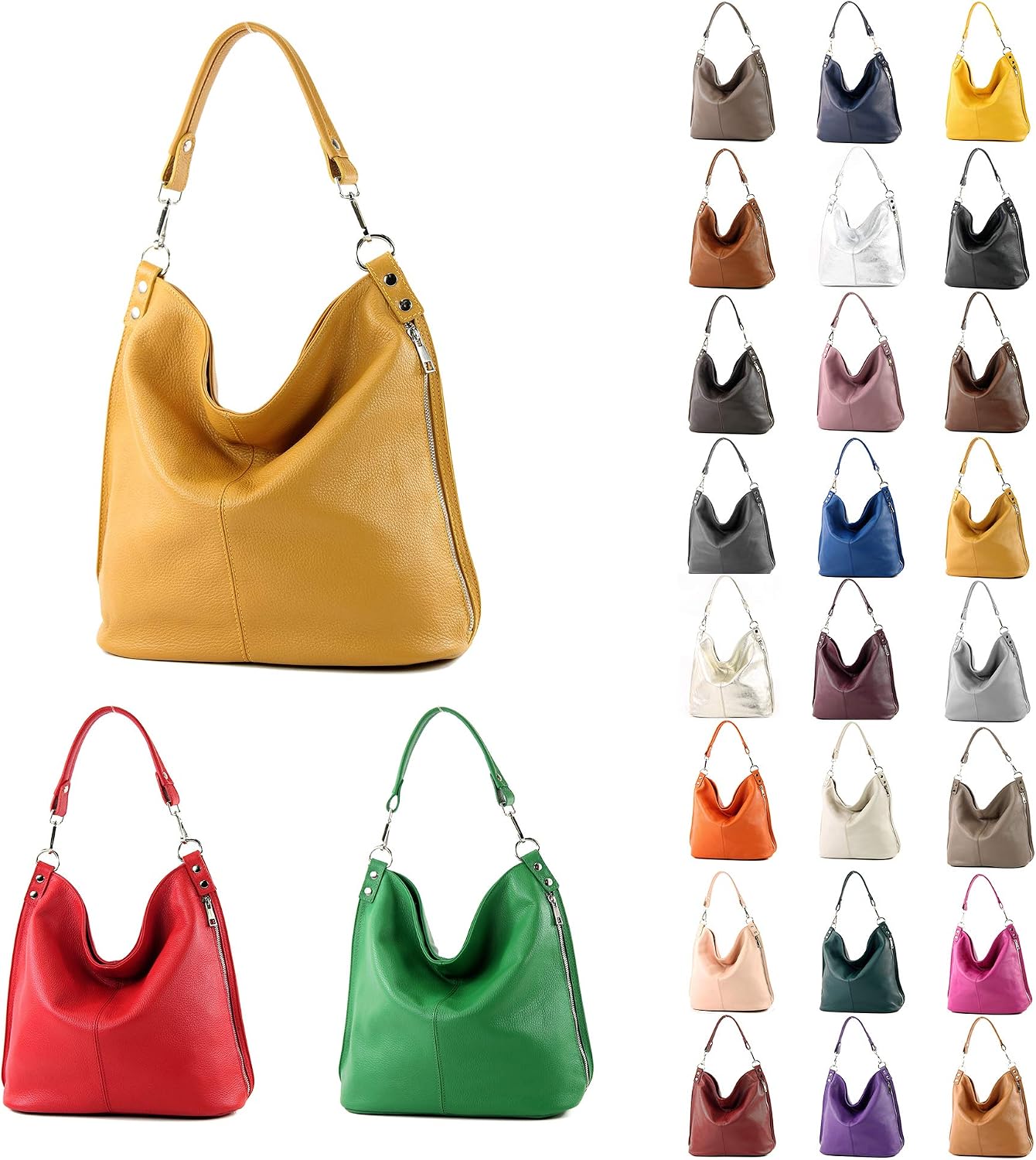 modamoda de - T177 - Italian Women's Leather Shoulder Bag – Bild 6