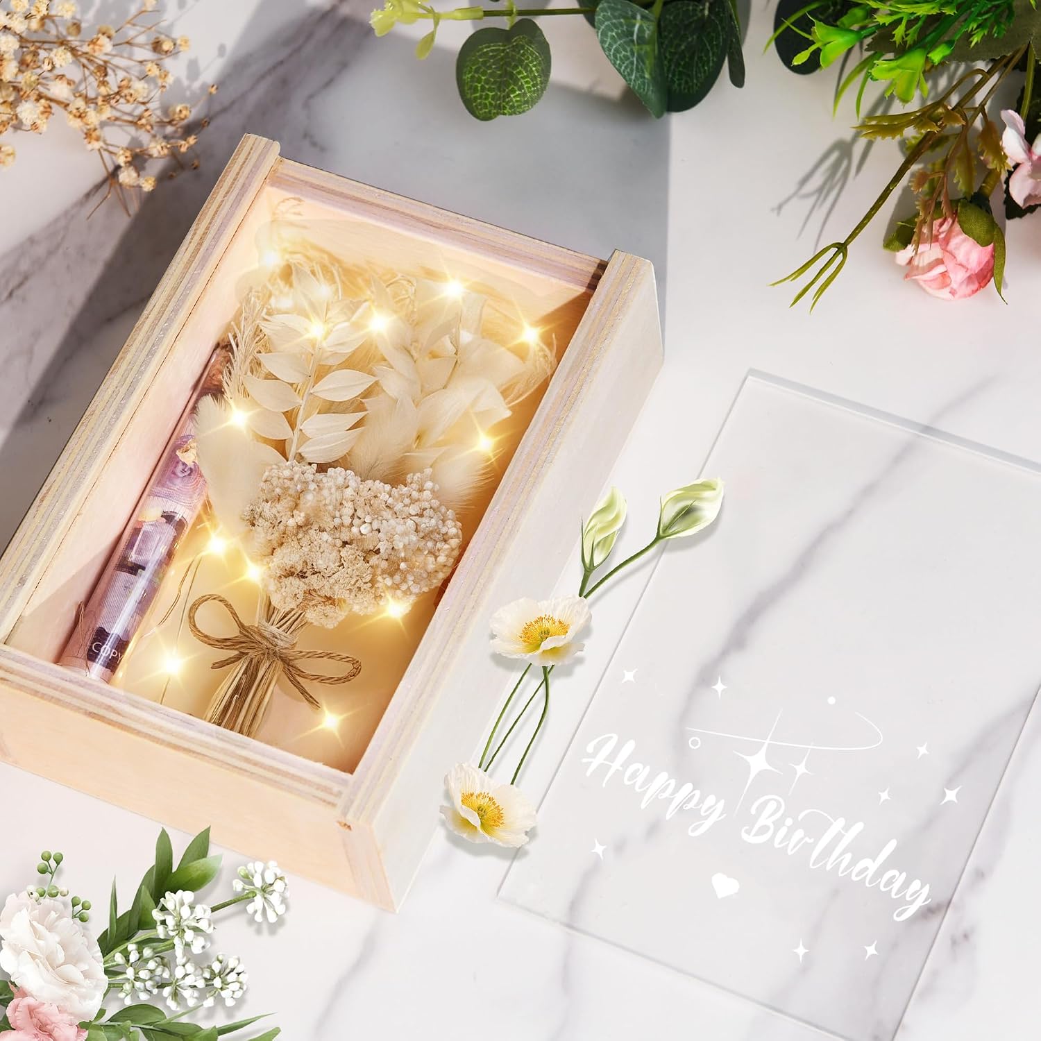 Money Gifts Birthday Money Gifts Wooden Box with LED – Bild 3