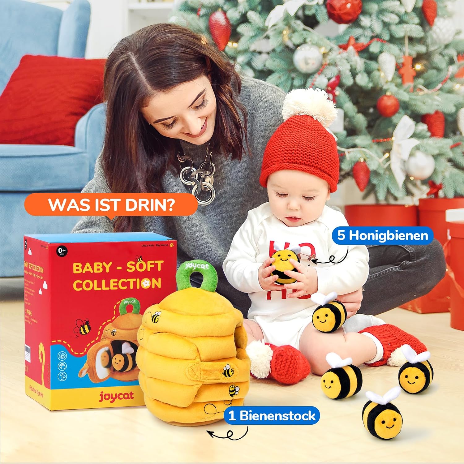 JoyCat Baby Toy 6-12 Months, Baby Beehive with 5 Bee Toys – Bild 8