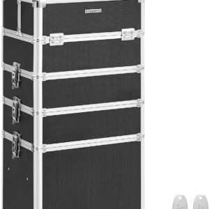 Songmics Lockable Cosmetic Case Trolley 35 x 25 x 79 cm