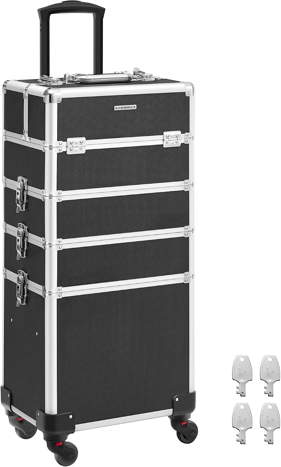 Songmics Lockable Cosmetic Case Trolley 35 x 25 x 79 cm